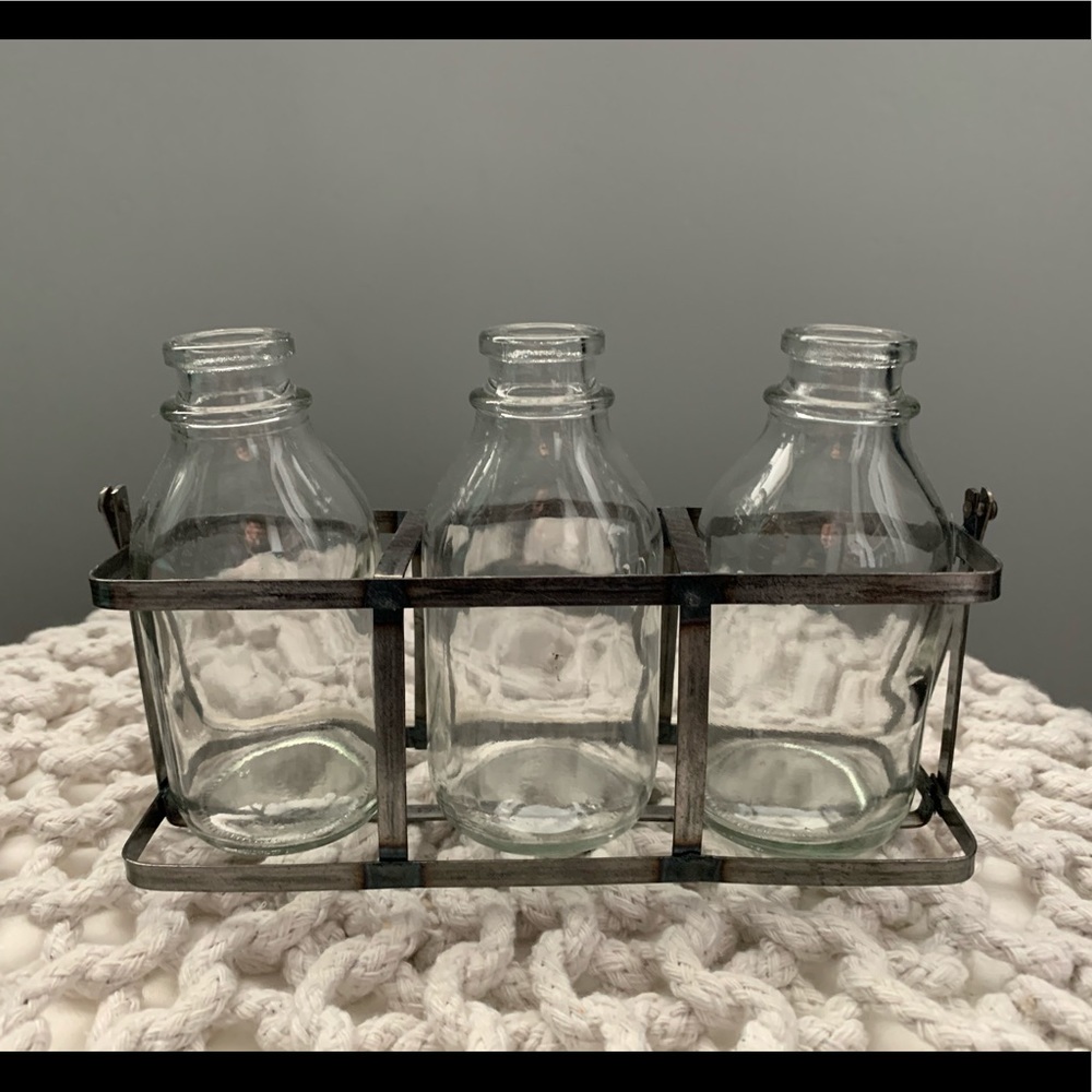 Glass bottle decor